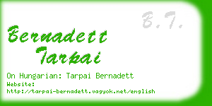 bernadett tarpai business card